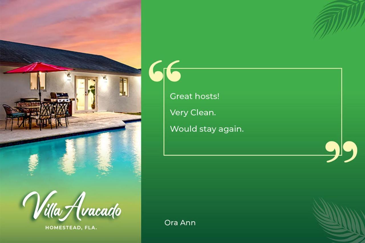 Bright Villa, Heated Pool, 2 Kings, By Everglades, Biscayne & Keys Homestead Exterior foto